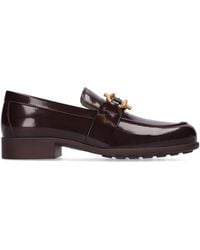 Bottega Veneta - Madame Soft Patent Leather Loafers - Lyst