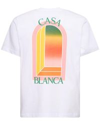 Casablancabrand - T-shirt Aus Bio-baumwolle "gradient Arch" - Lyst