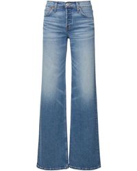 RE/DONE - Jeans larghi vita media in misto cotone - Lyst
