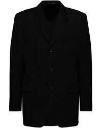 Yohji Yamamoto - J-Cdh Wool Buttoned Jacket - Lyst