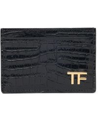Tom Ford - Alligator Printed Leather Card Case - Lyst