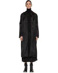 Moncler Logo Oversized Coat - Black