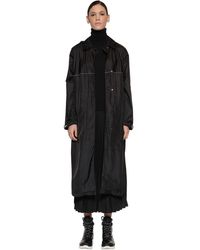 Moncler Oversized-Mantel mit Logo - Schwarz