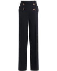 Versace - Stretch Wool Straight Pants - Lyst
