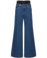 SLVRLAKE Denim - Re-Worked Eva Double Waistband Jeans - Lyst