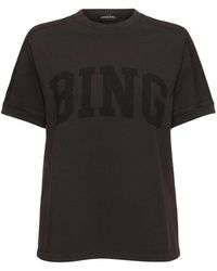 Anine Bing - Femme T-Shirt En Jersey À Logo Huin - Lyst