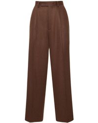 AURALEE - Baby Camel Flannel Pants - Lyst