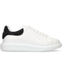 Alexander McQueen - Crystal-embellished Exaggerated-Sole Leather Sneakers - Lyst