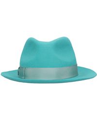 Borsalino - Brushed Felt Fedora Hat - Lyst