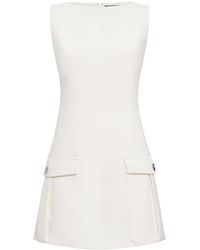 Versace - Double Stretch Viscose Crepe Mini Dress - Lyst