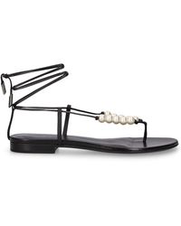 Magda Butrym - 10Mm Embellished Leather Flat Sandals - Lyst