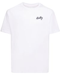 Bally - T-shirt in jersey di cotone con logo - Lyst