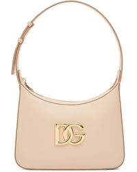 Dolce & Gabbana - Bolso de hombro de piel con logo - Lyst