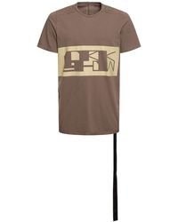 Rick Owens - T-shirt Aus Baumwolljersey Mit Druck "level T" - Lyst