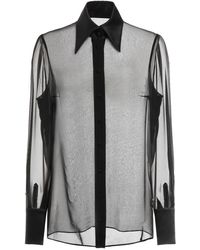Dolce & Gabbana - Sheer Silk Chiffon Shirt - Lyst