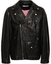 Acne Studios - Giacca liker in pelle distressed - Lyst