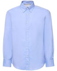 Brunello Cucinelli - Cotton Twill Button Down Shirt - Lyst