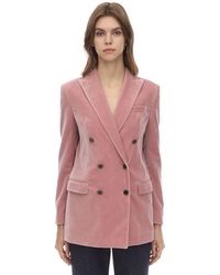 Tagliatore 0205 Chaqueta Oversize De Terciopelo Stretch - Rosa