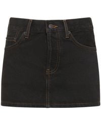 Wardrobe NYC - Cotton Denim Micro Mini Skirt - Lyst