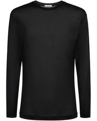 Lemaire - Soft Silk Long Sleeve T-Shirt - Lyst