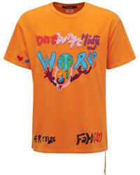 Ksubi Camiseta De Algodón Con Estampado - Naranja