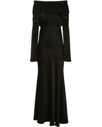 Philosophy Di Lorenzo Serafini - Off-The-Shoulder Satin Long Dress - Lyst