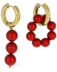 Timeless Pearly - Beaded Charm Mismatched Earrings - Lyst