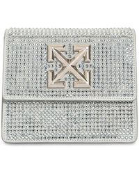 Off-White c/o Virgil Abloh Clutch Mit Kristallen "jitney 0.7" - Mettallic