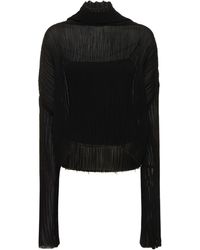 MM6 by Maison Martin Margiela - Sheer Pleated Top - Lyst