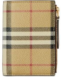 Burberry - Small Check Bifold Wallet - Lyst