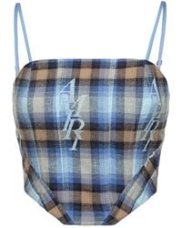 Amiri - コットンブレンドフランネルコルセットトップ - Lyst