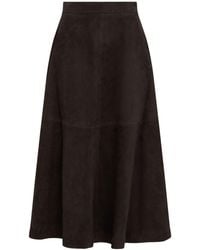 Rohe - Damen Midirock Aus Wildleder - Lyst