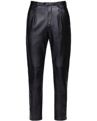 Herren Bekleidung Hosen und Chinos Freizeithosen und Hosen Saint Laurent Vintagelederhose in Schwarz für Herren 