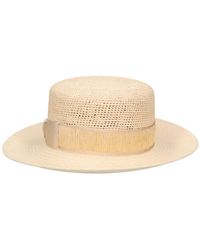 Borsalino - Kris Semi-Crochet Straw Panama Hat - Lyst