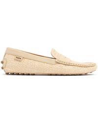 Tod's - Gommino Canvas & Leather Loafers - Lyst