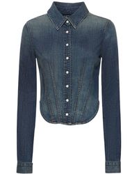 RE/DONE - & Pam Fitted Denim Shirt - Lyst