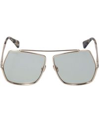 Max Mara - Elsa Oversize Metal Sunglasses - Lyst