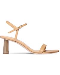 BY FAR 55mm Magnolia Leather Sandals - Natural