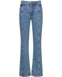 ROTATE BIRGER CHRISTENSEN - Straight Cotton Denim Jeans - Lyst