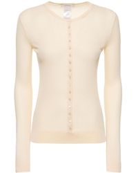 Lemaire - Seamless Viscose Blend Ribbed Top - Lyst