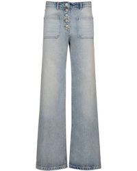 Courreges - Jeans baggy multiflex in denim di cotone - Lyst