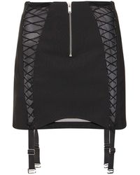 Dion Lee - Wool Blend Interlock Zipped Mini Skirt - Lyst