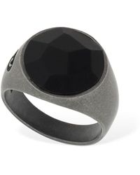 Marco Dal Maso Anillo "Pinky" Con Piedra Ónix - Negro