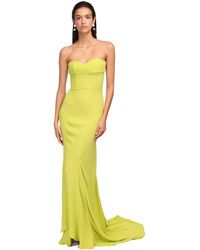 The Attico Vestito In Georgette - Giallo