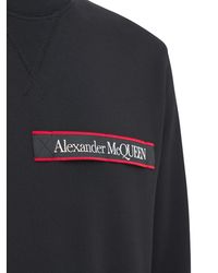 Alexander McQueen - Sweatshirt Aus Baumwolle Mit Logo - Lyst