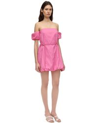 STAUD Off-the-shoulder Nylon Playsuit - Pink