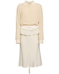 Maison Margiela - Damen Midikleid Aus Baumwollmischung - Lyst