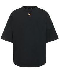Palm Angels - T-shirt en coton à logo foggy - Lyst