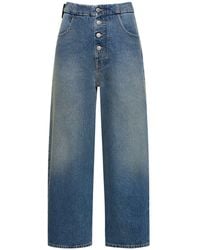 MM6 by Maison Martin Margiela - Jeans rihanna de denim de algodón con cintura alta - Lyst
