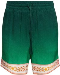 Casablancabrand - Shorts de seda estampados - Lyst
